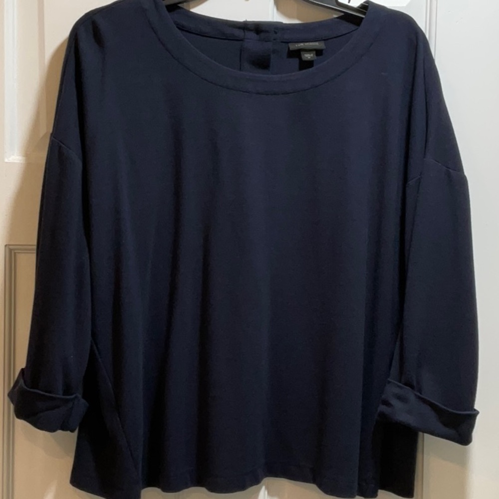 JJill Wearever Collection Navy Knit Top